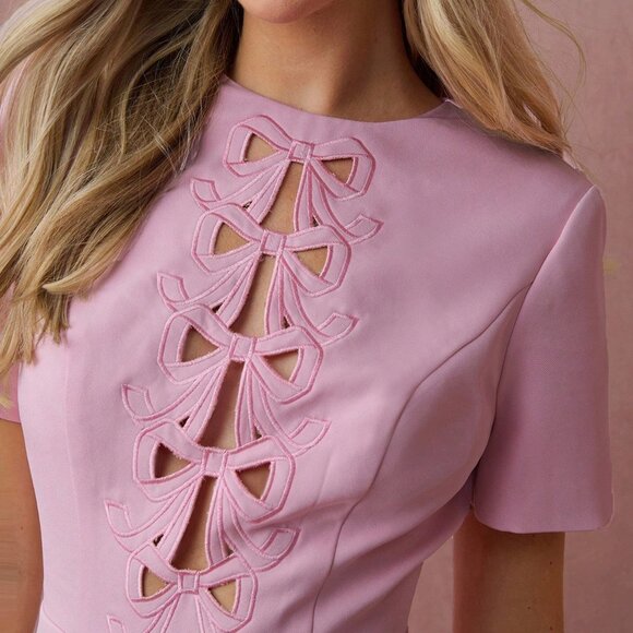 Pink Romantic Women's Mini Dress - Picture 7 of 7